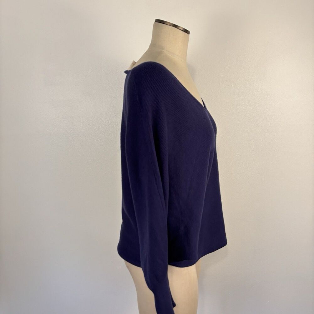 Kerisma Womens Dolman Sleeve Blue Knit Oversized Sweater Top Size S/M - Picture 4 of 7